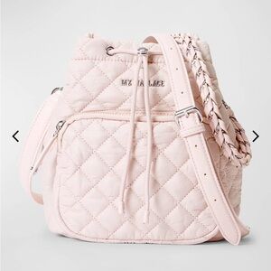 Mz Wallace Crosby Bucket Bag Very Very Light Pink